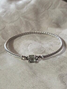 David Yurman Chatelaine Bracelet with Prasiolite and Diamonds, SS, Medium
